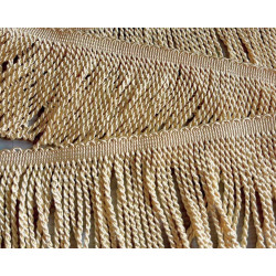 Thick bullion fringing - 125mm (5'') - Light Gold