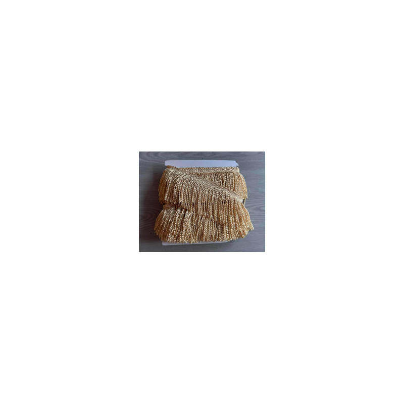 Thick bullion fringing - 125mm (5'') in Light gold color, luxury trim for upholstery