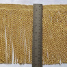 Thick bullion fringe - 200mm (6'') -  antique gold, with measuring tape