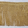 Thick bullion fringe - 200mm (6'') -  antique gold, close-up on fringing