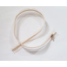 closed-end invisible zip- transparent- nude - 25cm, placed on a white background