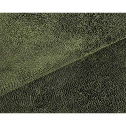 Bamboo terry towelling fabric- Olive