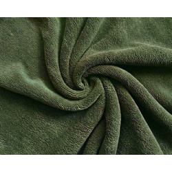 Bamboo terry towelling fabric- Olive