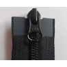 YKK double slider plasic, nylon zip, size 5 - black - 60cm, close-up on the zip slider