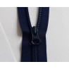 YKK double slider plasic, nylon zip, size 5 - Navy- 70cm, close-up on the front of the zip