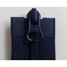 YKK double slider plasic, nylon zip, size 5 - Navy- 70cm, close-up on the zip slider