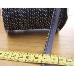 Flanged fabric piping cord - two-color -grey&white