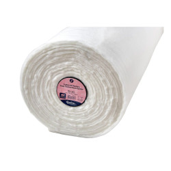 Fusible wadding - Soft - White, a photo of the roll of the wadding on a white background