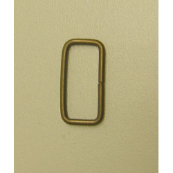 Rectangle Metal D ring - 25mm - antique brass