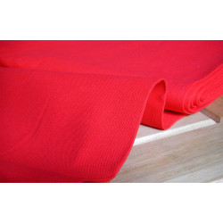 Heavy weight panama fabric - poppy red - 100% cotton, the fabric folded across the frame