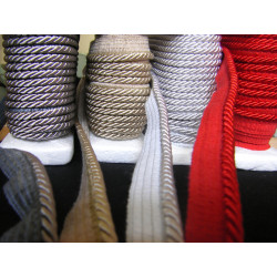 Flanged piping cord 5mm wide piping , set of four colorsd