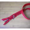 double slider plasic  zip - red - length from 45cm to 80cm