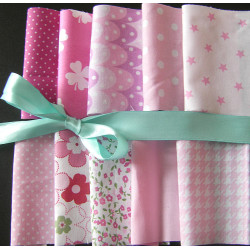 Pink Panther - Fabric remnants bundle 40 size 4'/4'