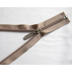 plastic coil zip - dark beige - length from 30cm to 70cm