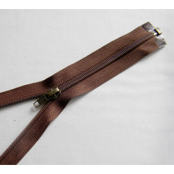plastic coil zip - chestnut brown - length from 30cm to 70cm
