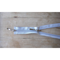 double slider zip - light gray -75cm