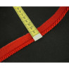 Flanged rope  piping cord 5mm- in red color with measuring tape across the image