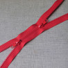 double slider chunky zip -  red -100cm 