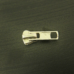 zip slider straight puller metal- size 5 - silver