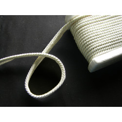 Flanged rope  piping off white - 5mm