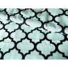 Heavy weight fabric - Maroccan Quatrefoil  - White&Black - Cotton