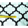 Heavy weight fabric - Moroccan Quatrefoil  - White&Black