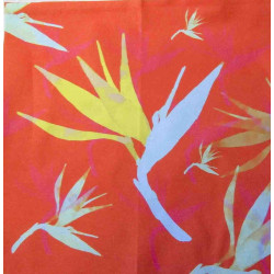 Ready Fabric Panel - PARADISE_FLOWER_ORANGE