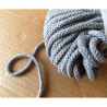 Braided Cotton Cord 5mm -  grey