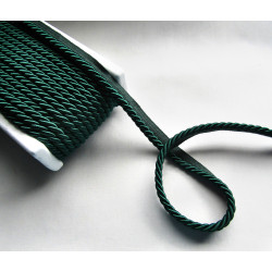  Thick flanged rope  piping cord 8mm - dark green