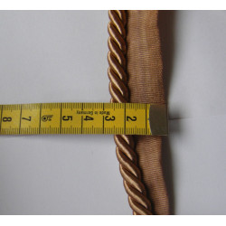 Thick flanged rope  piping cord 8mm - bronze