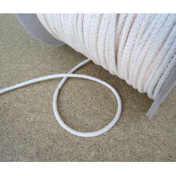 Braided Cotton Cord 3mm - off white