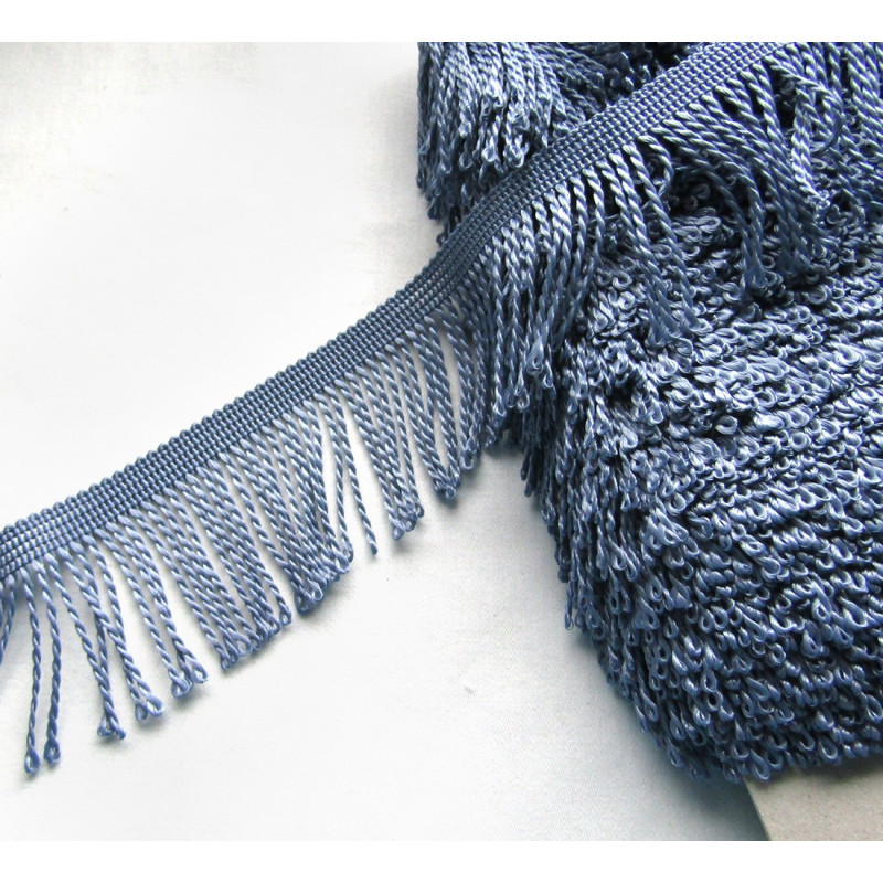 fringe -  5cm wide - steel grey