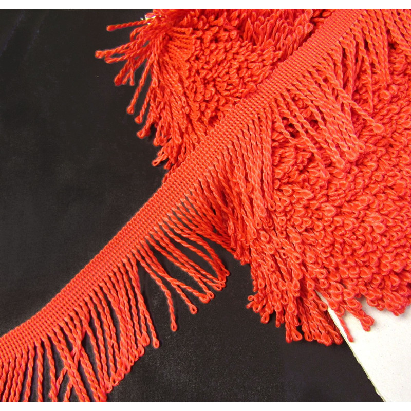 fringe -  5cm wide - light red