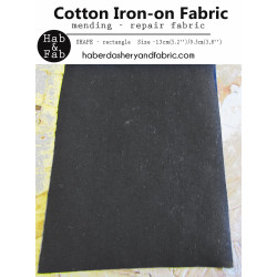Iron-on  repair fabric - dark grey