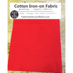 Iron-on  repair fabric - red