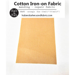 Iron-on  repair fabric - light  brown