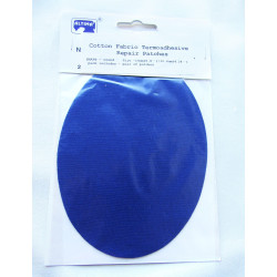 Iron-on cotton elbow patches - dark blue