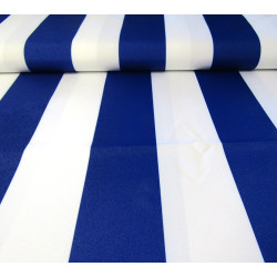 Outdoor water resistant fabric - royal blue stripes
