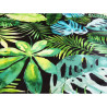 Waterproof fabric - Watercolour Tropical  Leaves on black