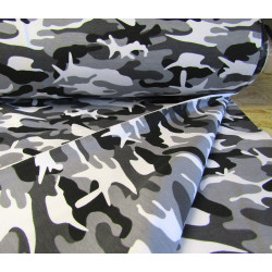  Camouflage grey-black - Sweatshirt jersey fabric 