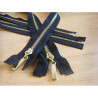 metal zip - black  -gold teeth - length from 50cm to 80cm 