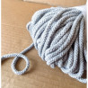 Braided Cotton Cord 5mm - light grey