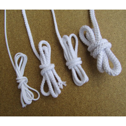 Braided Cotton Cord 4mm - white - 50m