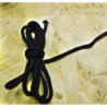 Braided Cotton Cord 4mm - black - 100m