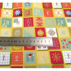 Advent Calendar pattern - 100 % cotton fabric