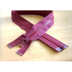 chunky zip - open end - 65cm - burgundy color