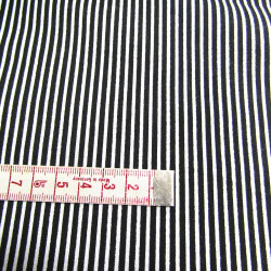 black&white stripes 3mm/1,5mm- cotton fabric