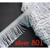 bullion fringing  in silver color, 80mm long, the trim is made of polypropylene