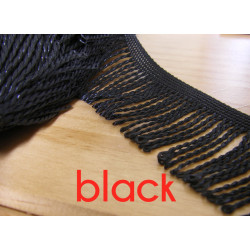 bullion fringing  in black color, 80mm long, the trim is made of polypropylene