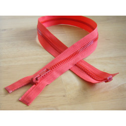 chunky zip - open end - 75cm - light red
